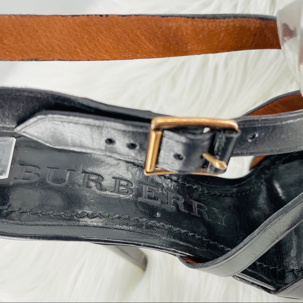 Burberry Bridle Huntley Black Platform Heel Sandals - Picture 12 of 16